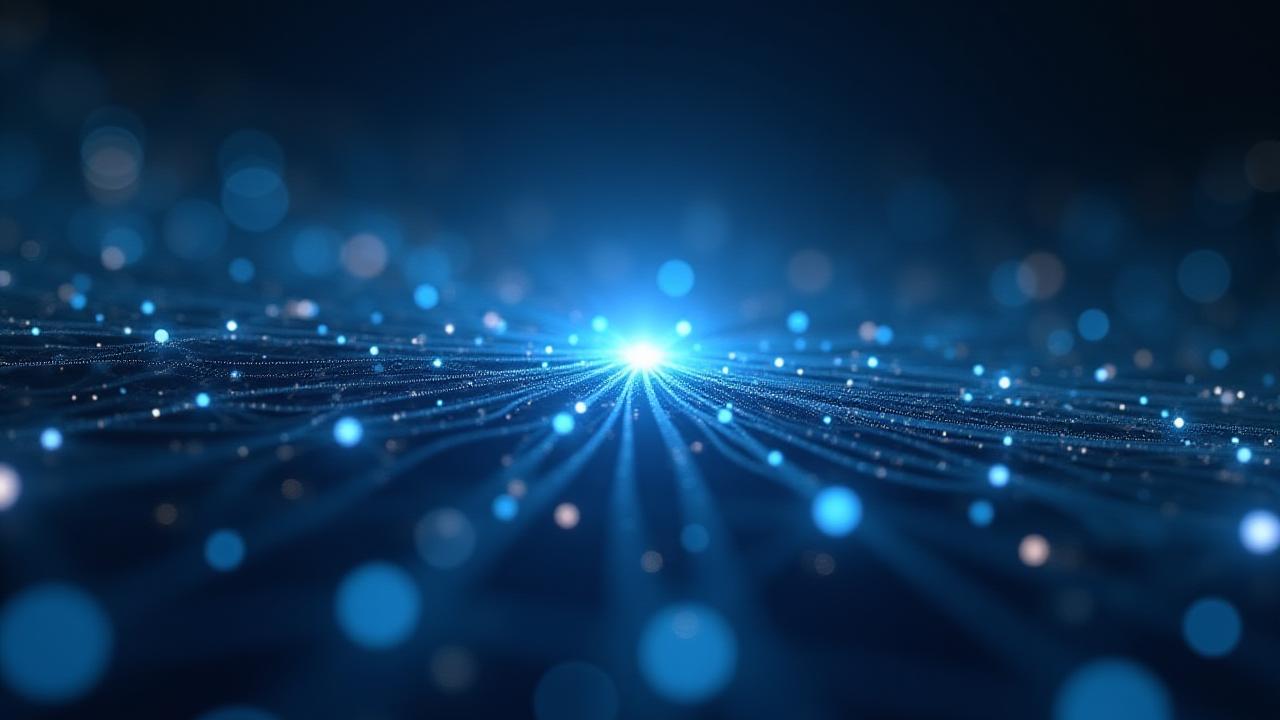 은솔의 AI 기반 맞춤형 학습 경로를 보여주는 추상적인 디지털 네트워크 이미지