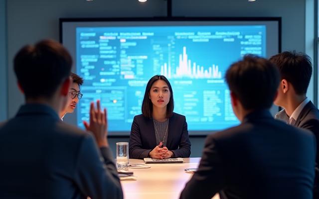 2023년 10월, 핀테크 리더들과의 만남에서 참가자들이 열정적으로 토론하는 모습.